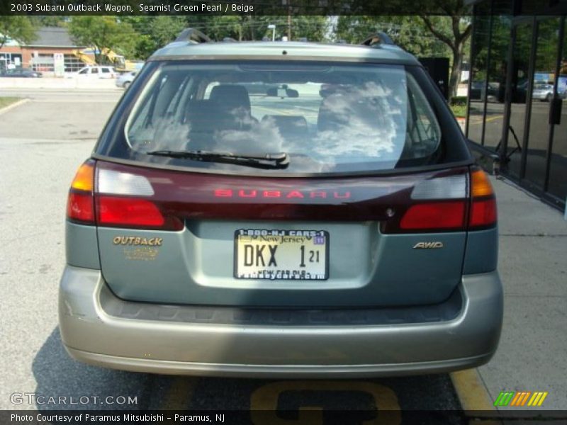 Seamist Green Pearl / Beige 2003 Subaru Outback Wagon