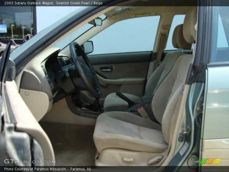 Seamist Green Pearl / Beige 2003 Subaru Outback Wagon