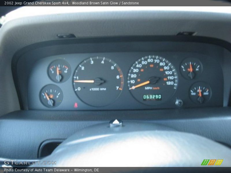 Woodland Brown Satin Glow / Sandstone 2002 Jeep Grand Cherokee Sport 4x4