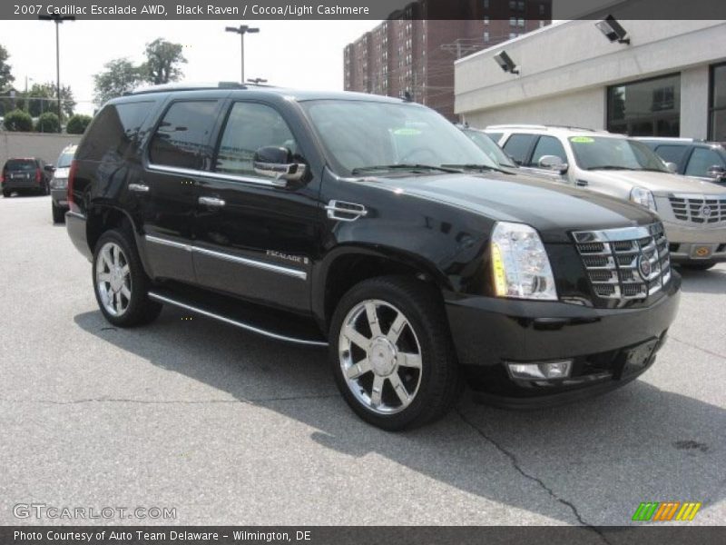 Black Raven / Cocoa/Light Cashmere 2007 Cadillac Escalade AWD