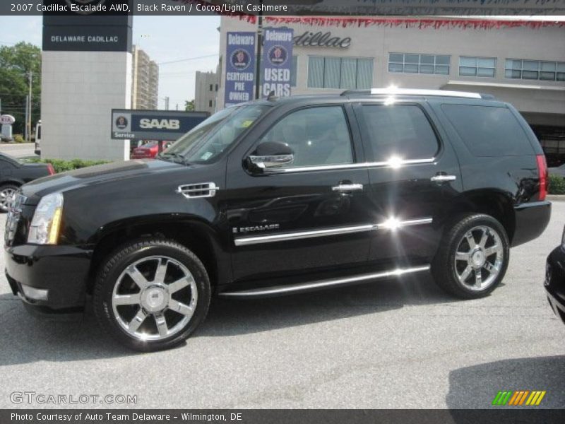 Black Raven / Cocoa/Light Cashmere 2007 Cadillac Escalade AWD