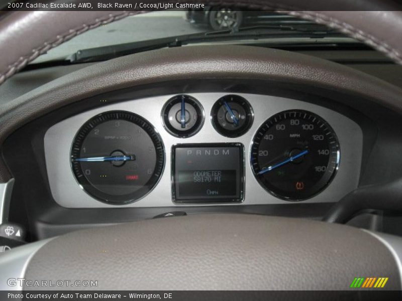 Black Raven / Cocoa/Light Cashmere 2007 Cadillac Escalade AWD