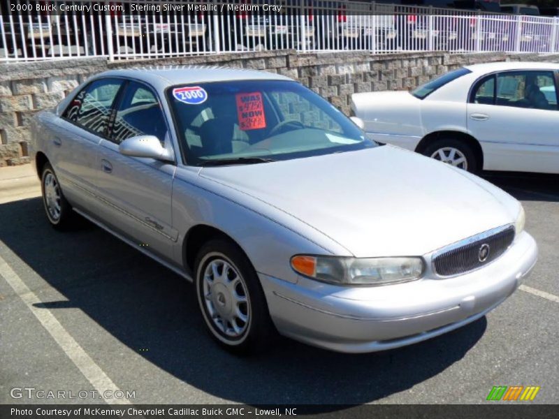 Sterling Silver Metallic / Medium Gray 2000 Buick Century Custom