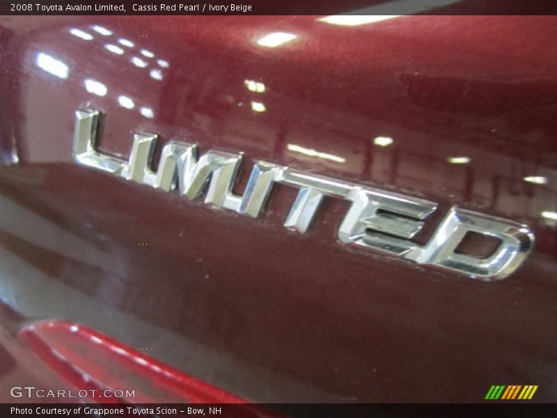 Cassis Red Pearl / Ivory Beige 2008 Toyota Avalon Limited