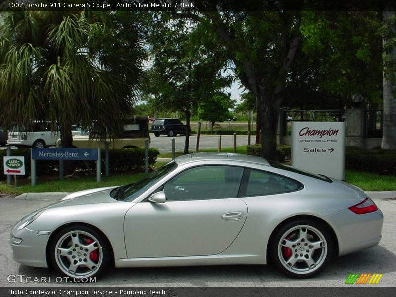Arctic Silver Metallic / Black 2007 Porsche 911 Carrera S Coupe