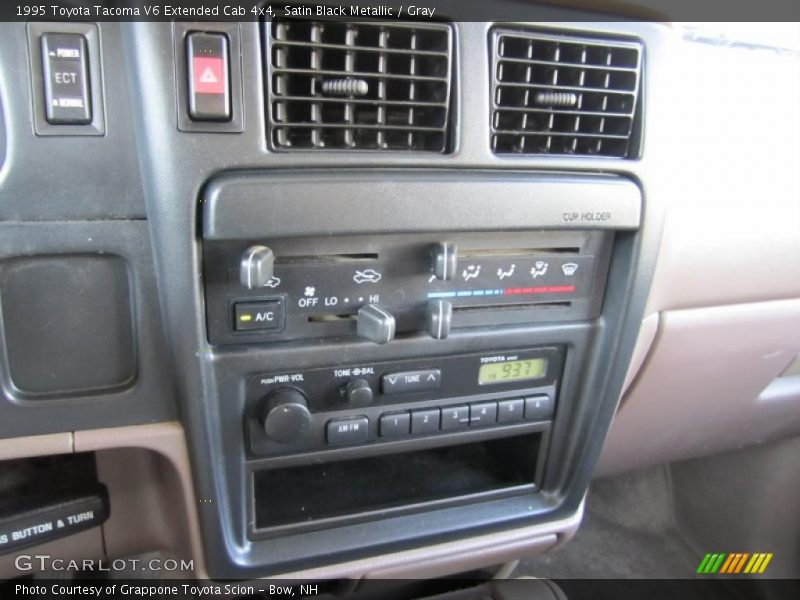 Satin Black Metallic / Gray 1995 Toyota Tacoma V6 Extended Cab 4x4