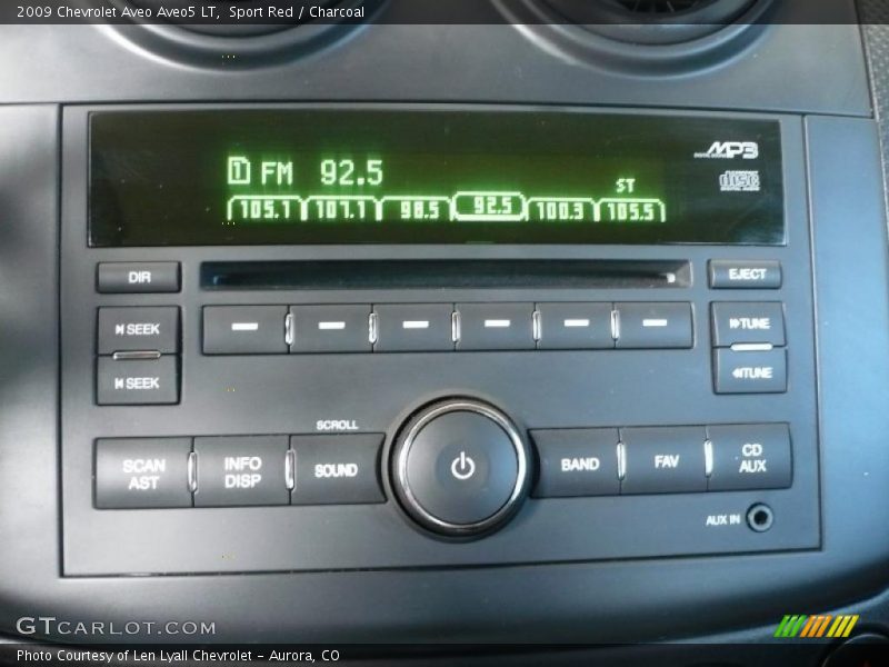 Sport Red / Charcoal 2009 Chevrolet Aveo Aveo5 LT
