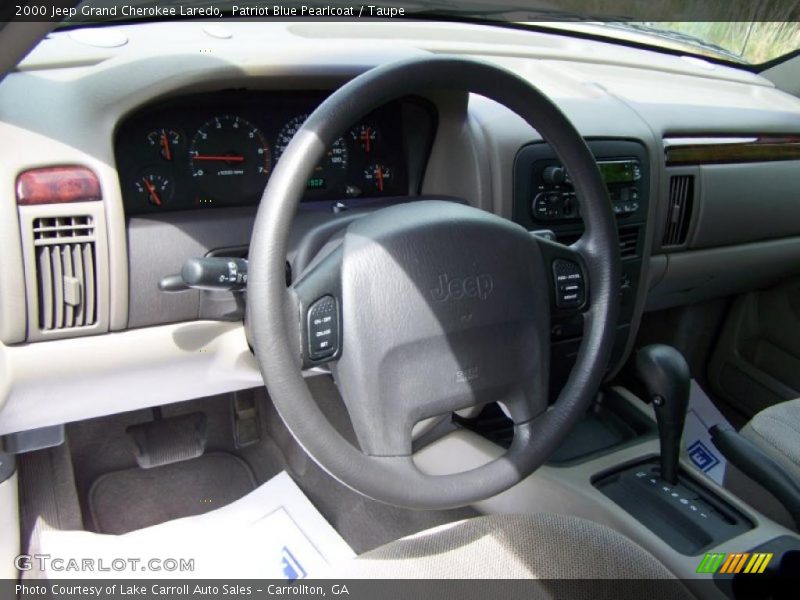 Patriot Blue Pearlcoat / Taupe 2000 Jeep Grand Cherokee Laredo