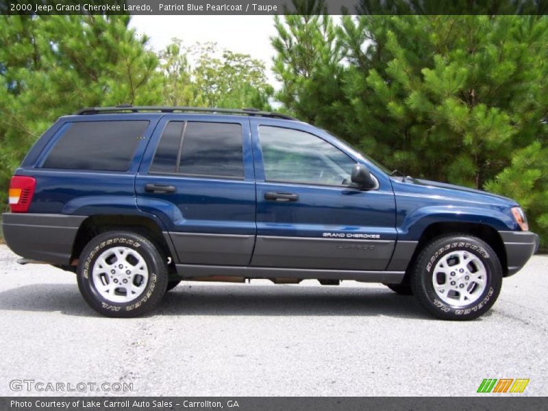Patriot Blue Pearlcoat / Taupe 2000 Jeep Grand Cherokee Laredo