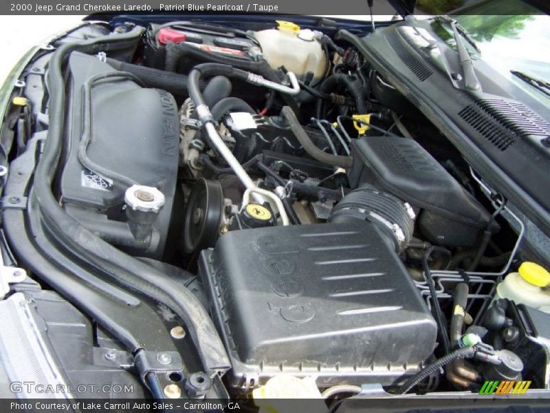 Patriot Blue Pearlcoat / Taupe 2000 Jeep Grand Cherokee Laredo