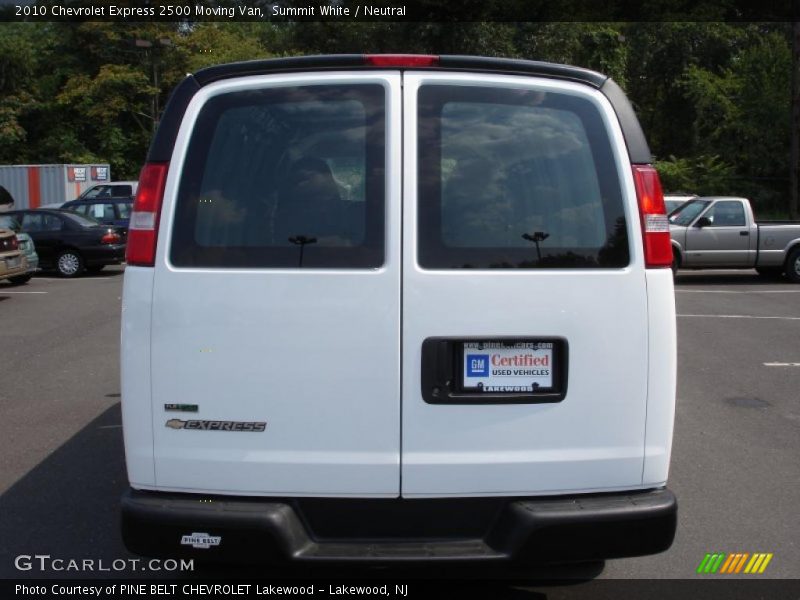 Summit White / Neutral 2010 Chevrolet Express 2500 Moving Van