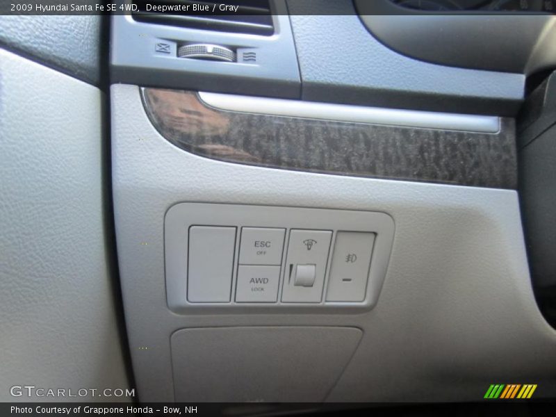Deepwater Blue / Gray 2009 Hyundai Santa Fe SE 4WD
