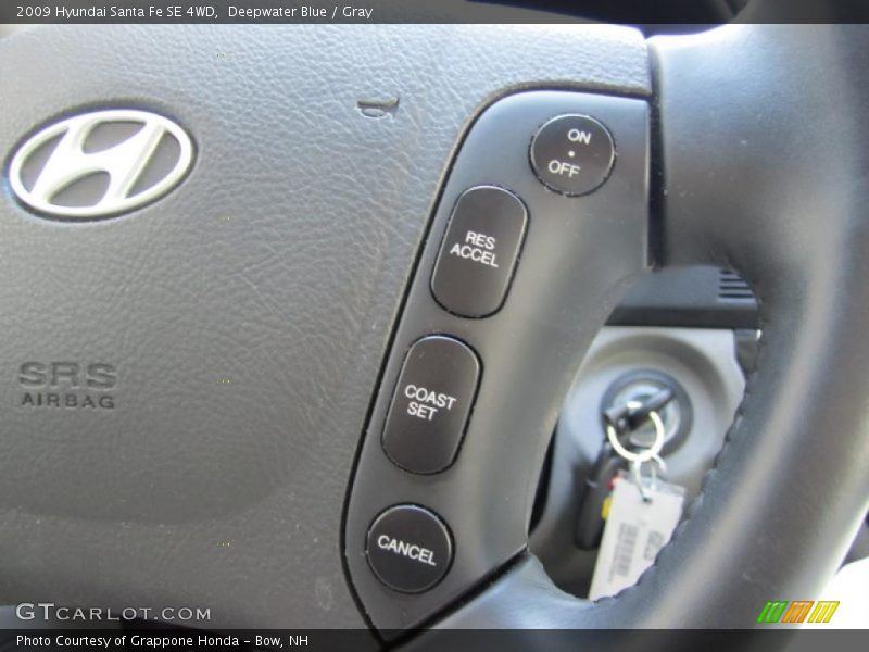 Deepwater Blue / Gray 2009 Hyundai Santa Fe SE 4WD