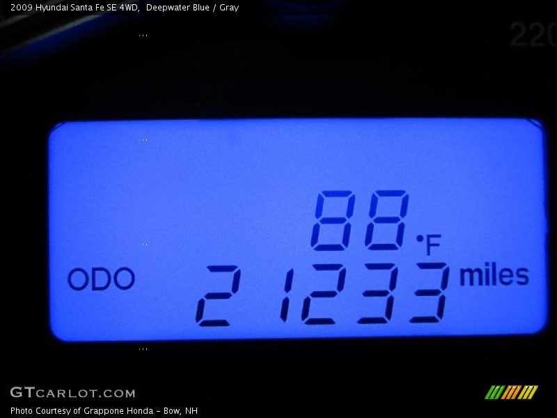 Deepwater Blue / Gray 2009 Hyundai Santa Fe SE 4WD