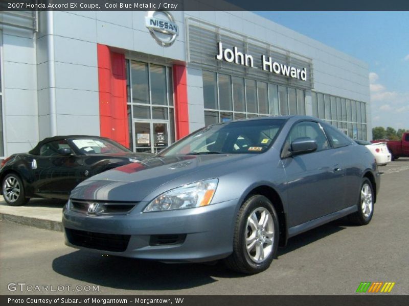 Cool Blue Metallic / Gray 2007 Honda Accord EX Coupe