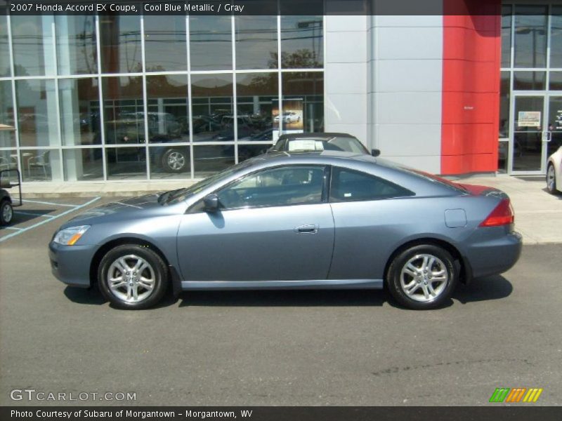 Cool Blue Metallic / Gray 2007 Honda Accord EX Coupe