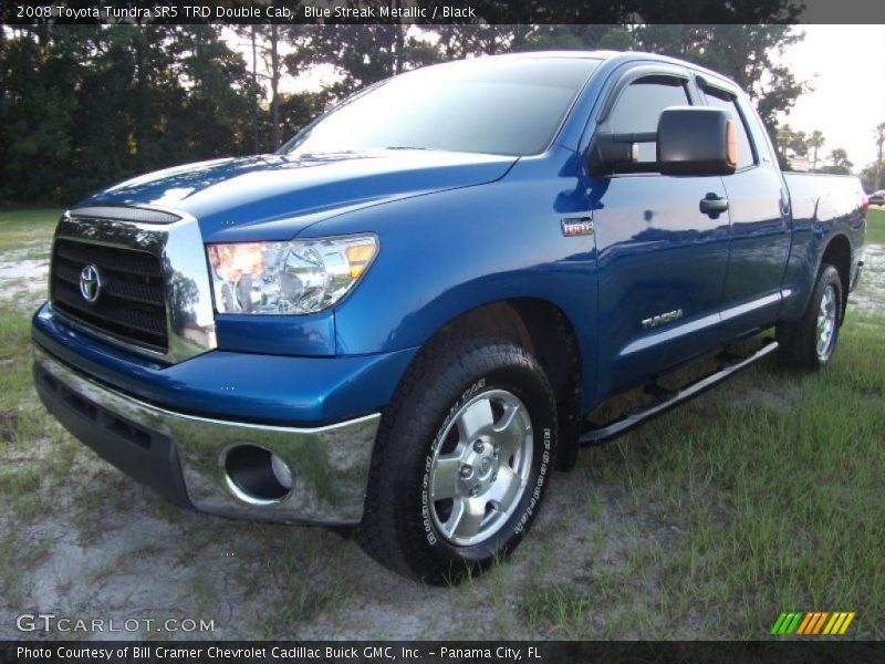 Blue Streak Metallic / Black 2008 Toyota Tundra SR5 TRD Double Cab