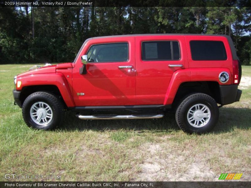 Victory Red / Ebony/Pewter 2009 Hummer H3
