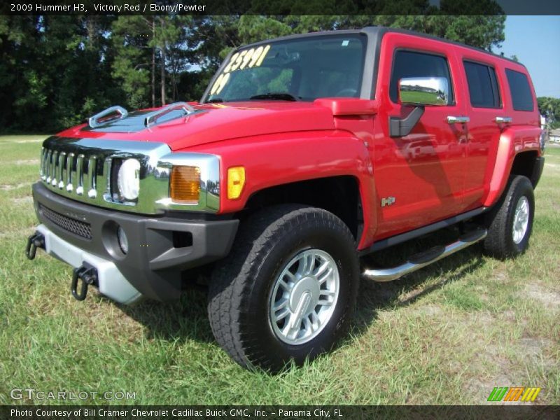 Victory Red / Ebony/Pewter 2009 Hummer H3