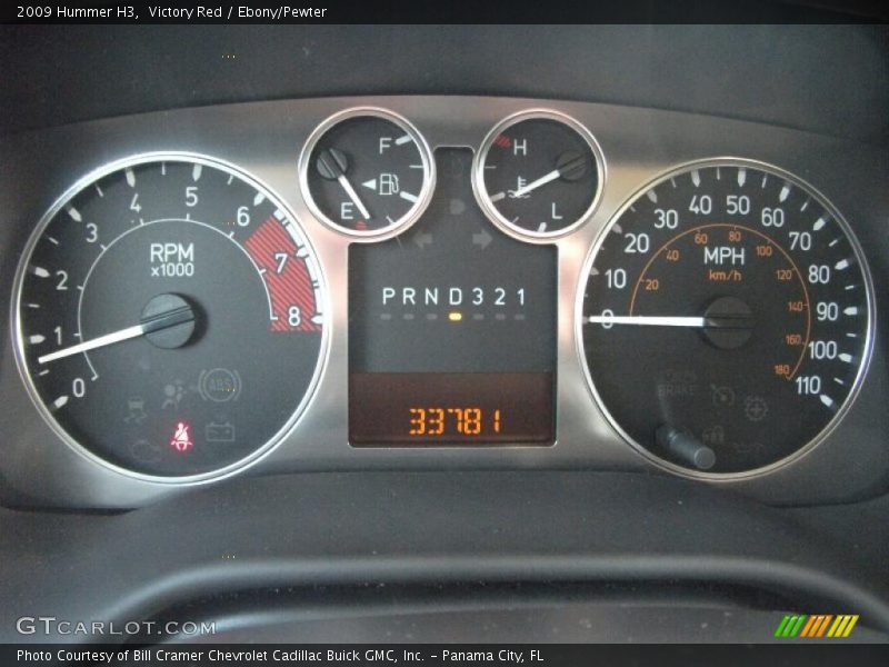 Victory Red / Ebony/Pewter 2009 Hummer H3