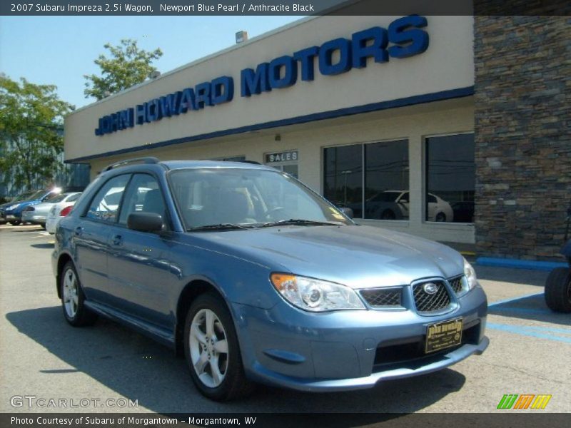 Newport Blue Pearl / Anthracite Black 2007 Subaru Impreza 2.5i Wagon