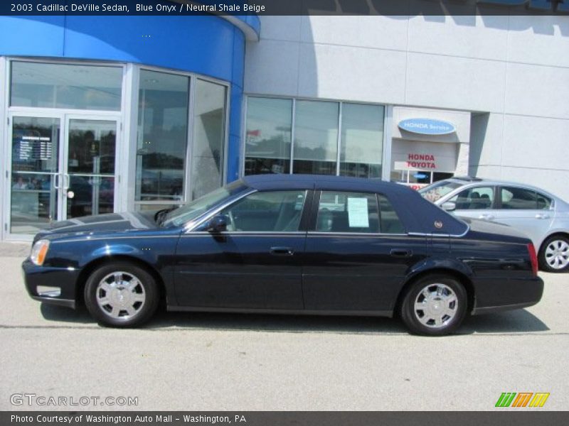 Blue Onyx / Neutral Shale Beige 2003 Cadillac DeVille Sedan