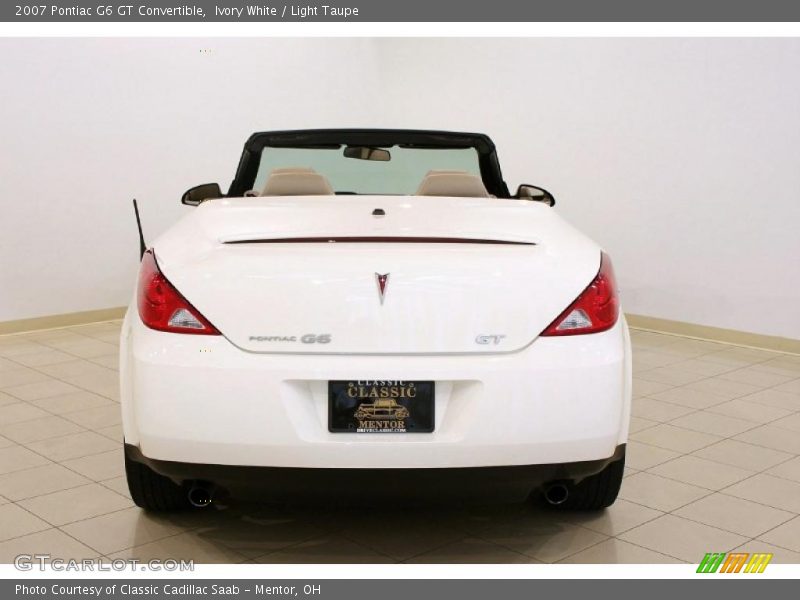 Ivory White / Light Taupe 2007 Pontiac G6 GT Convertible