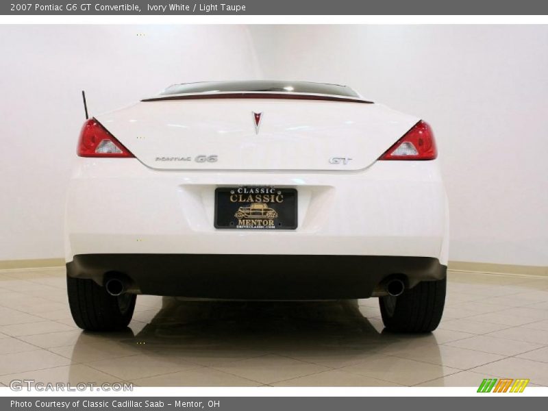 Ivory White / Light Taupe 2007 Pontiac G6 GT Convertible