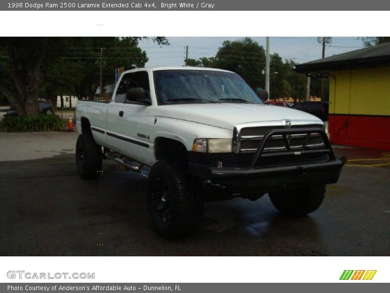Bright White / Gray 1998 Dodge Ram 2500 Laramie Extended Cab 4x4
