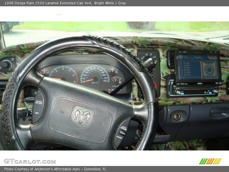 Bright White / Gray 1998 Dodge Ram 2500 Laramie Extended Cab 4x4