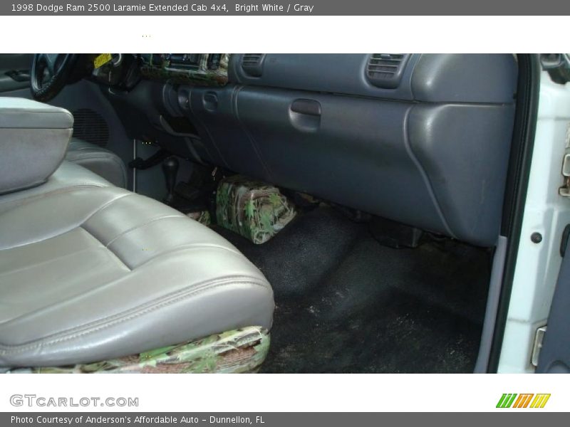 Bright White / Gray 1998 Dodge Ram 2500 Laramie Extended Cab 4x4