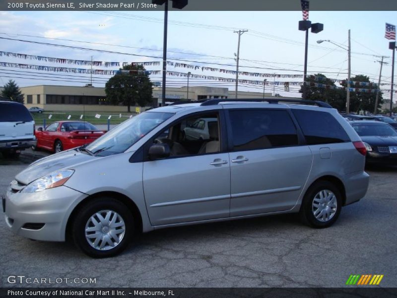 Silver Shadow Pearl / Stone 2008 Toyota Sienna LE