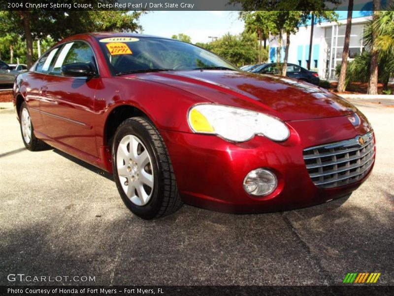 Deep Red Pearl / Dark Slate Gray 2004 Chrysler Sebring Coupe