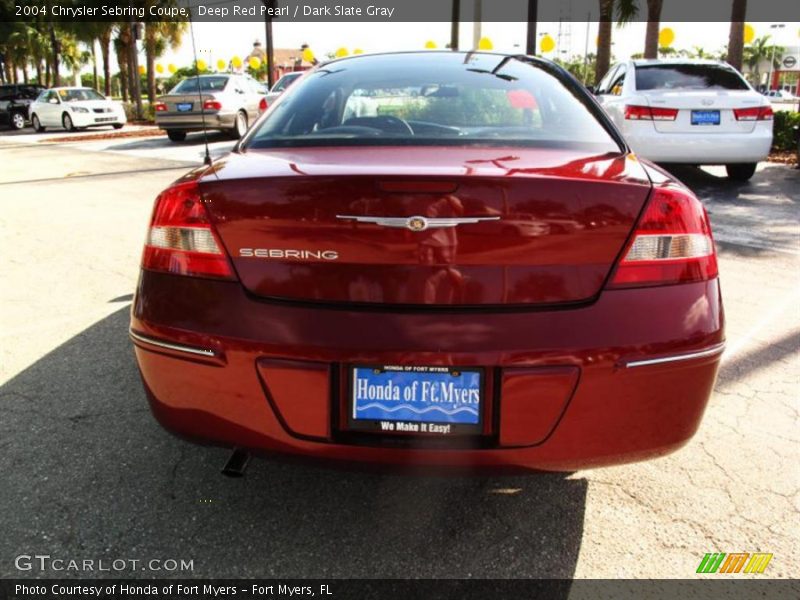 Deep Red Pearl / Dark Slate Gray 2004 Chrysler Sebring Coupe