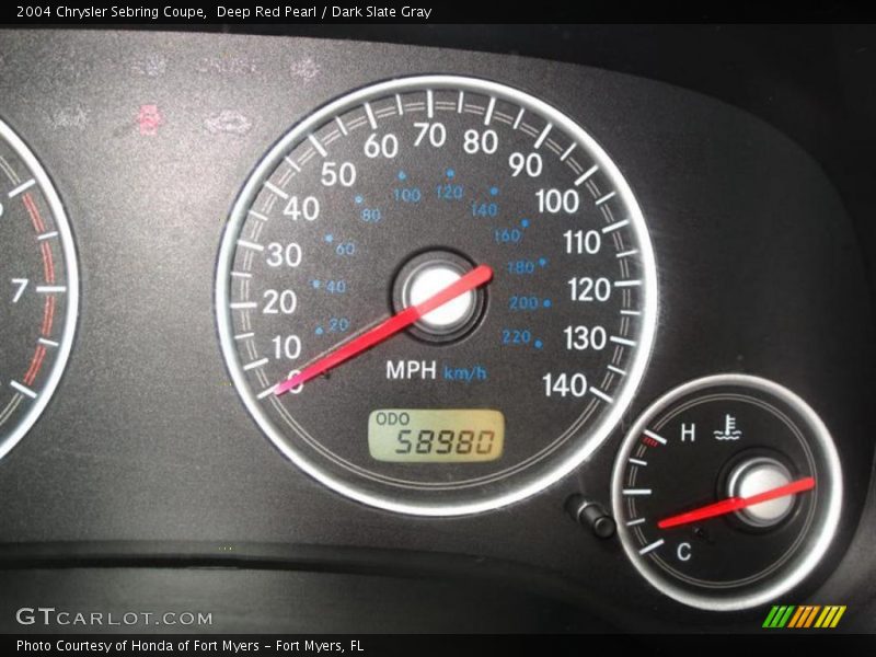 Deep Red Pearl / Dark Slate Gray 2004 Chrysler Sebring Coupe