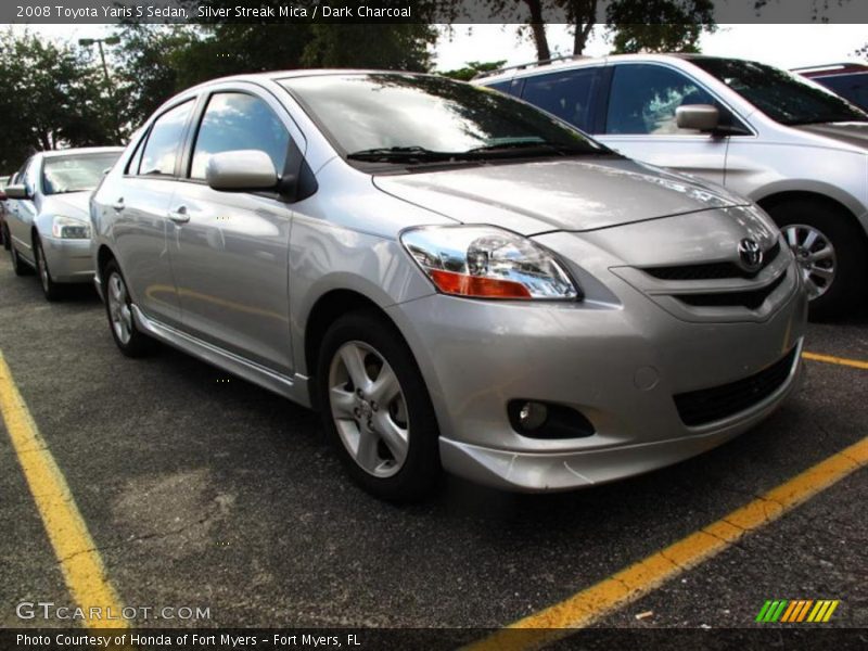 Silver Streak Mica / Dark Charcoal 2008 Toyota Yaris S Sedan
