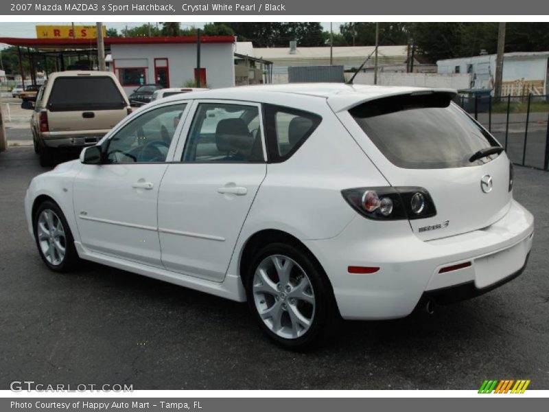 Crystal White Pearl / Black 2007 Mazda MAZDA3 s Sport Hatchback