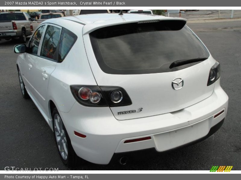 Crystal White Pearl / Black 2007 Mazda MAZDA3 s Sport Hatchback