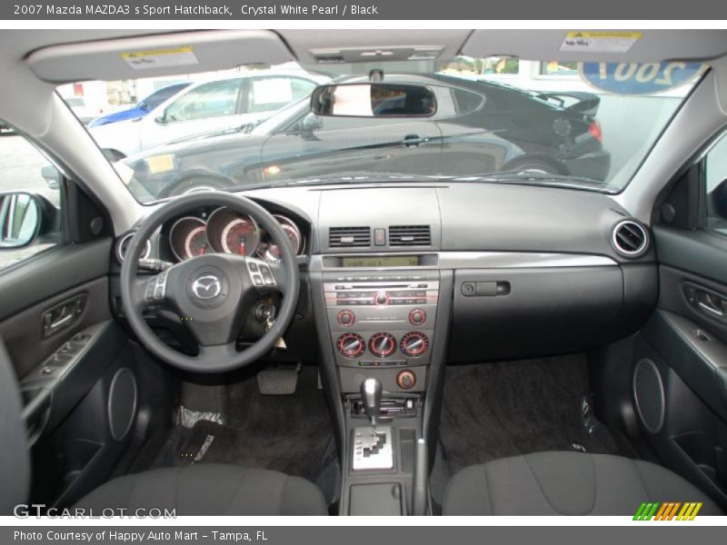 Crystal White Pearl / Black 2007 Mazda MAZDA3 s Sport Hatchback