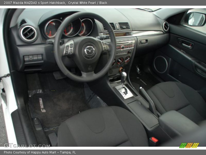 Crystal White Pearl / Black 2007 Mazda MAZDA3 s Sport Hatchback