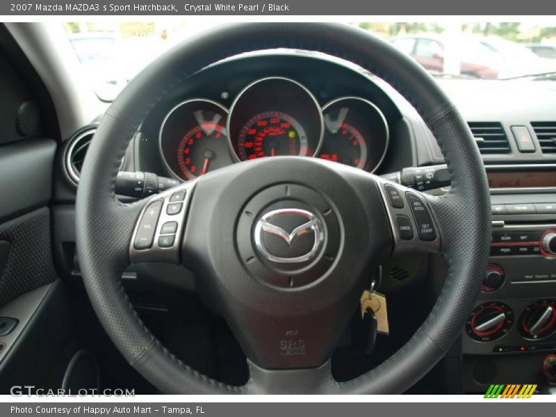 Crystal White Pearl / Black 2007 Mazda MAZDA3 s Sport Hatchback