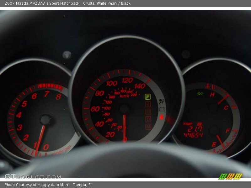 Crystal White Pearl / Black 2007 Mazda MAZDA3 s Sport Hatchback