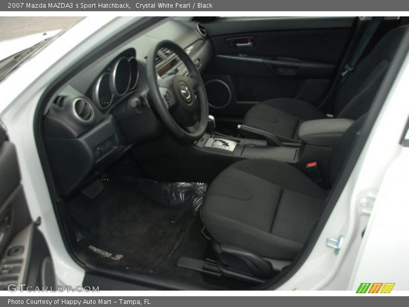 Crystal White Pearl / Black 2007 Mazda MAZDA3 s Sport Hatchback