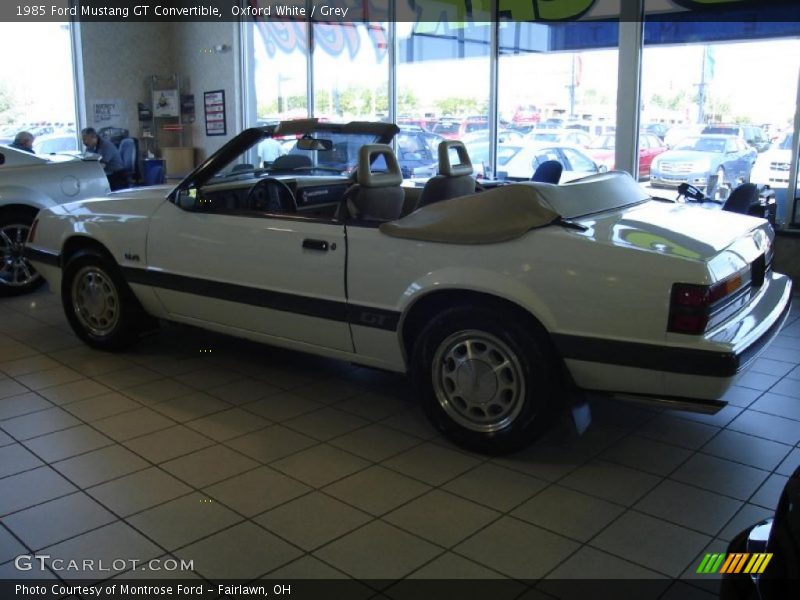 Oxford White / Grey 1985 Ford Mustang GT Convertible