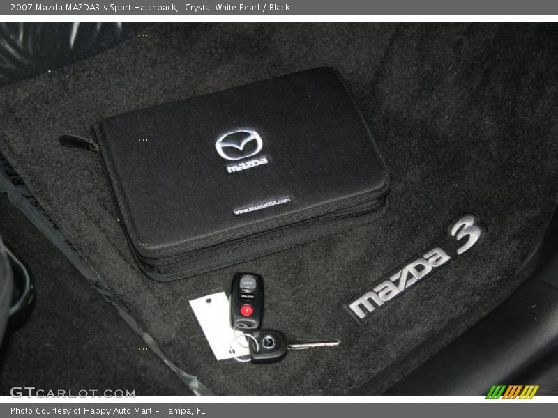 Crystal White Pearl / Black 2007 Mazda MAZDA3 s Sport Hatchback