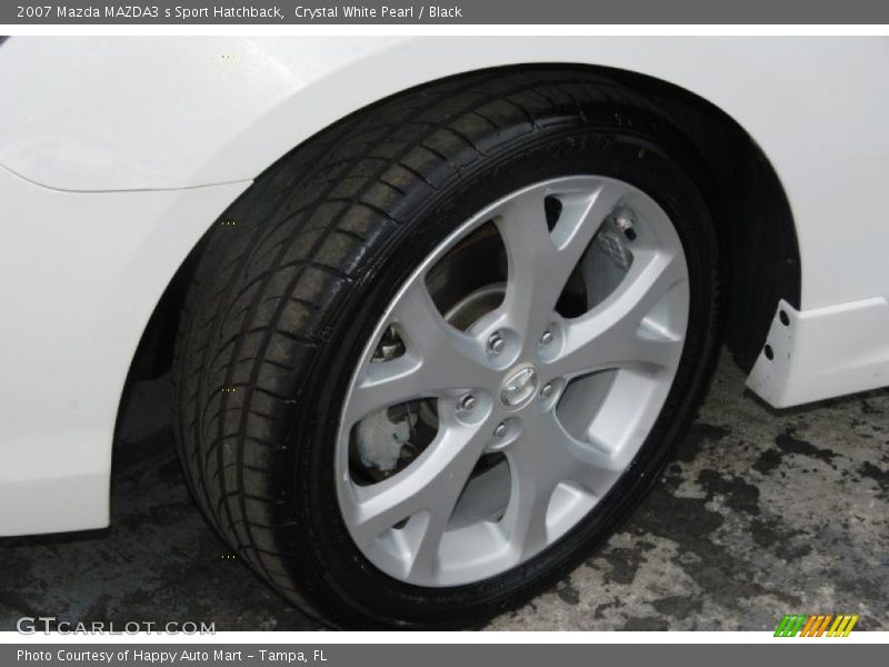 Crystal White Pearl / Black 2007 Mazda MAZDA3 s Sport Hatchback