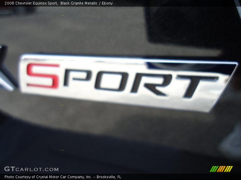 Black Granite Metallic / Ebony 2008 Chevrolet Equinox Sport