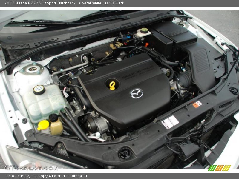Crystal White Pearl / Black 2007 Mazda MAZDA3 s Sport Hatchback
