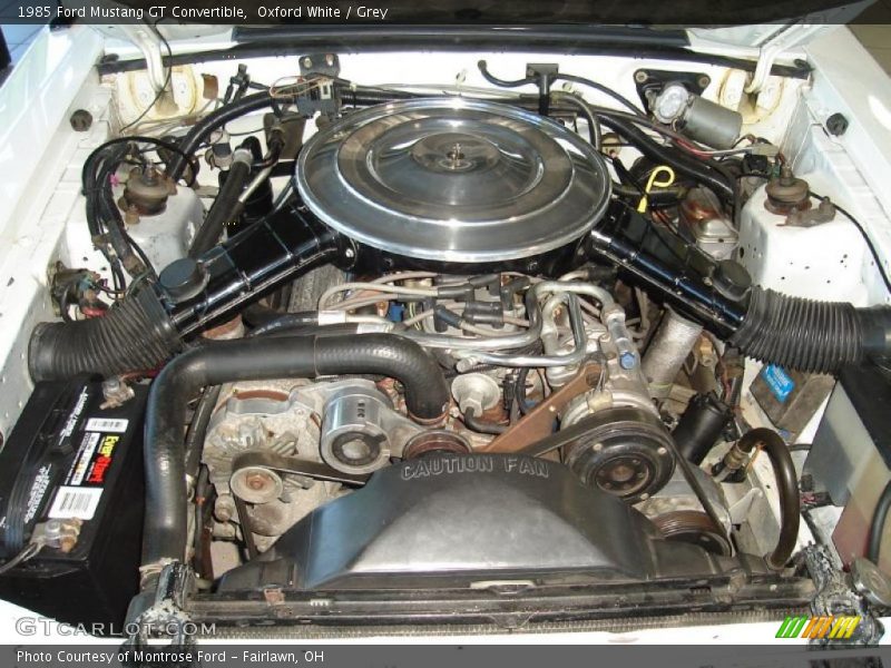 Oxford White / Grey 1985 Ford Mustang GT Convertible