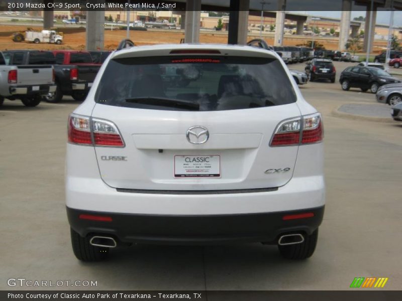 Crystal White Pearl Mica / Sand 2010 Mazda CX-9 Sport